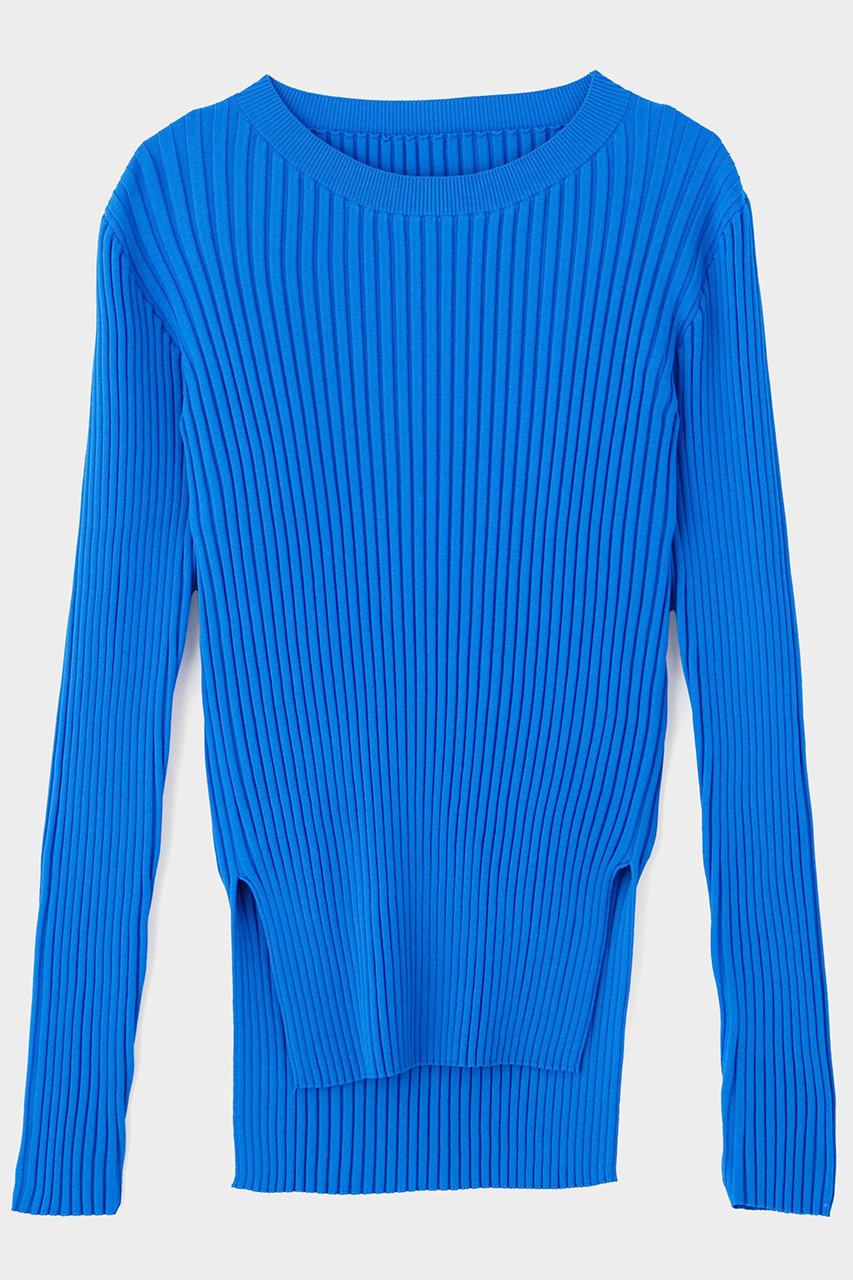 LE PHIL ルフィル イレギュラーヘムニット サックス ブルー