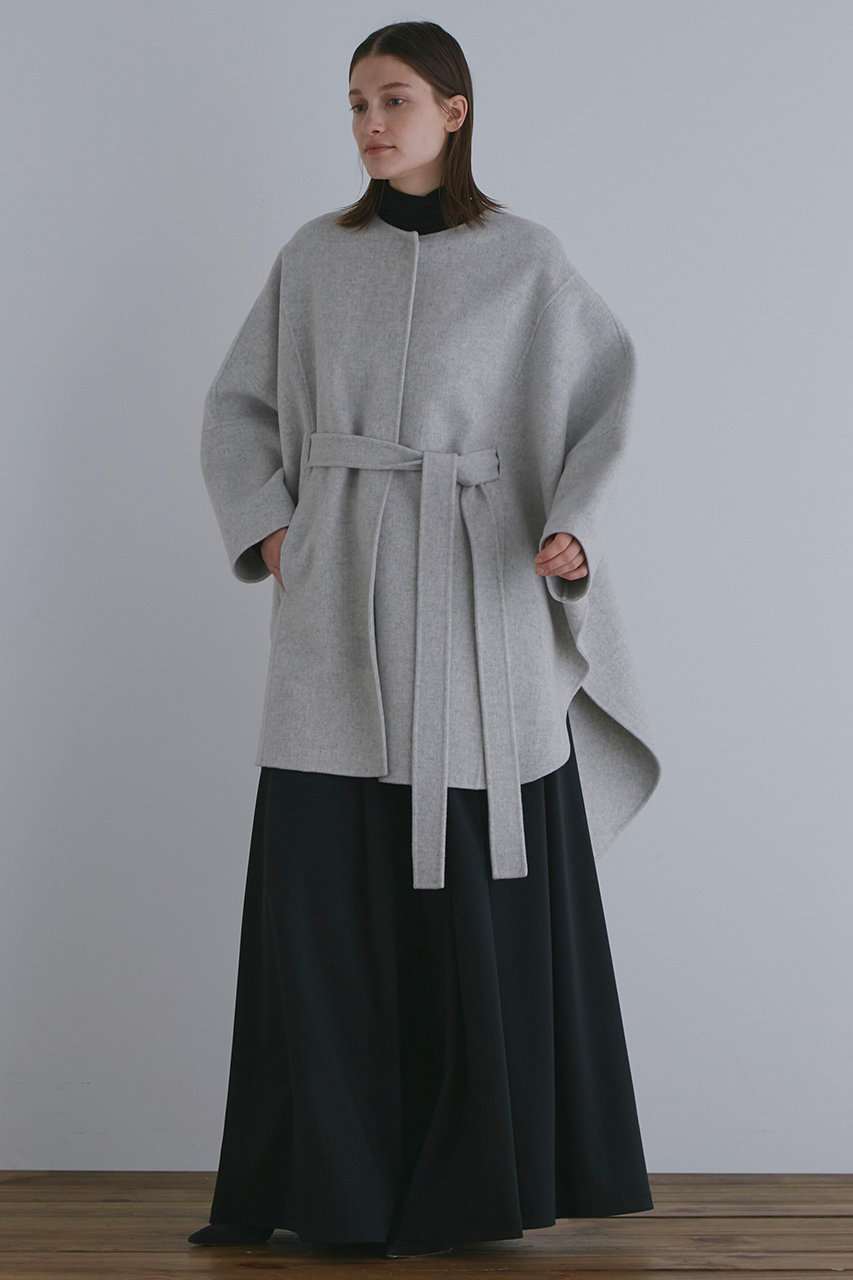 LE PHIL(ル フィル)｜《LE PHIL》ソフトウールリバーポンチョ/グレー