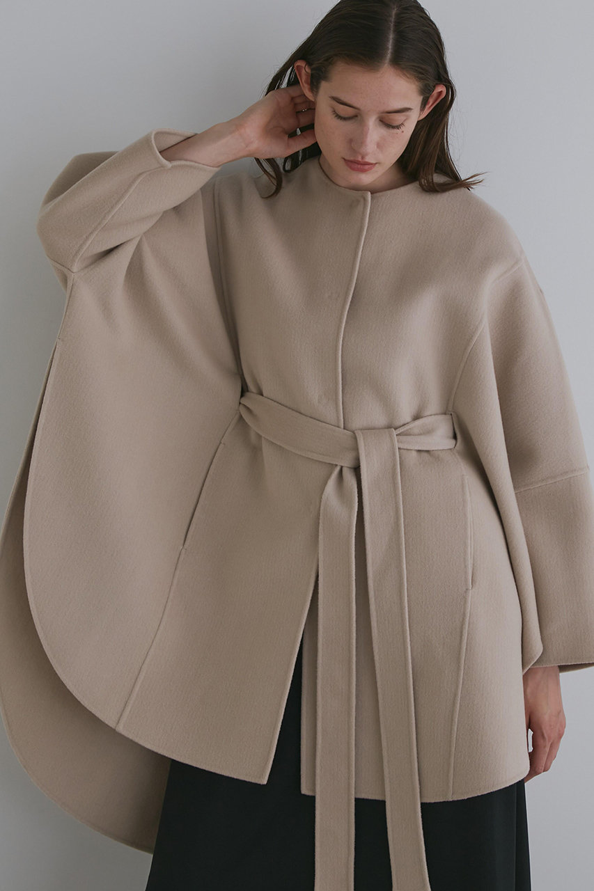 ル フィル/LE PHILの《LE PHIL》ソフトウールリバーポンチョ(ベージュ/5343250902)