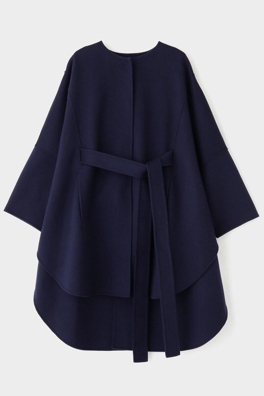 美品 ほぼ未使用 ルフィル LE PHILソフトウールリバーポンチョ ネイビー LE PHIL(ル フィル)｜《LE PHIL》ソフトウールリバーポンチョ/ネイビー