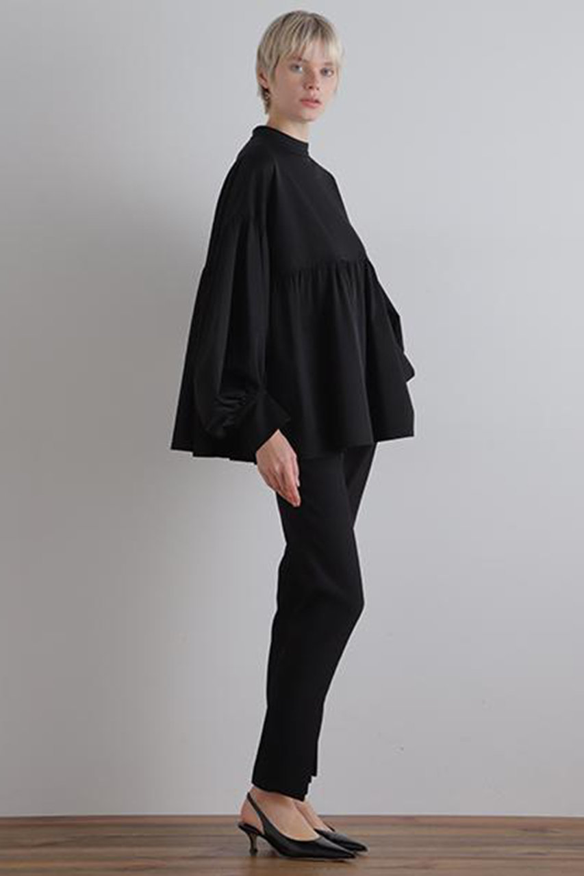 LE PHIL(ル フィル)｜シルキーモクロディブラウス/ブラック の通販