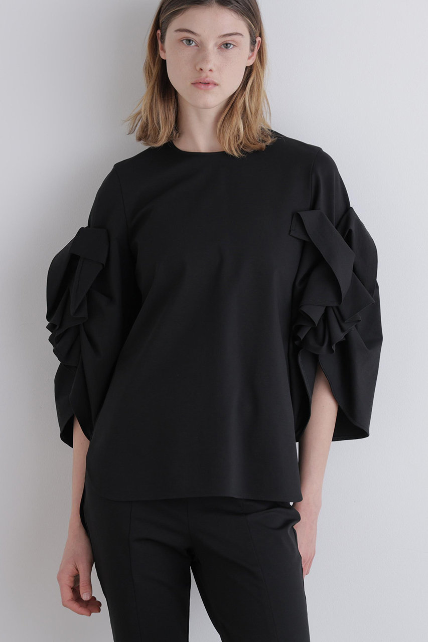 LE PHIL(ル フィル)｜ハイストレッチポンチカットソー/ブラック の通販