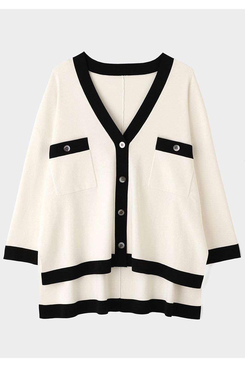 ル フィル/LE PHILのオーバーサイズニットジャケット(ホワイト/5346170013)