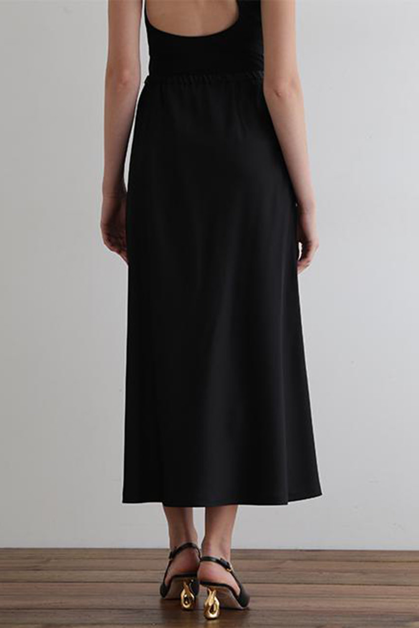 LE PHIL(ル フィル)｜クラシックサテンスカート/ブラック の通販