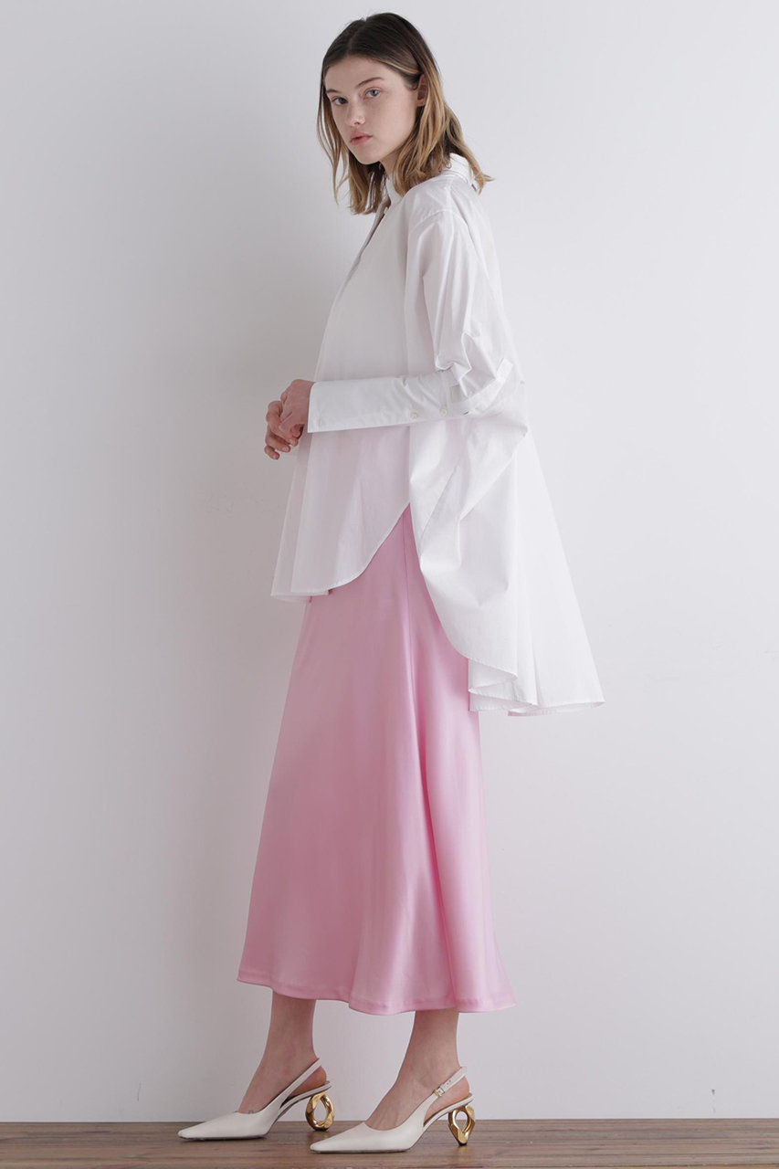 LE PHIL(ル フィル)｜クラシックサテンスカート/ピンク の通販