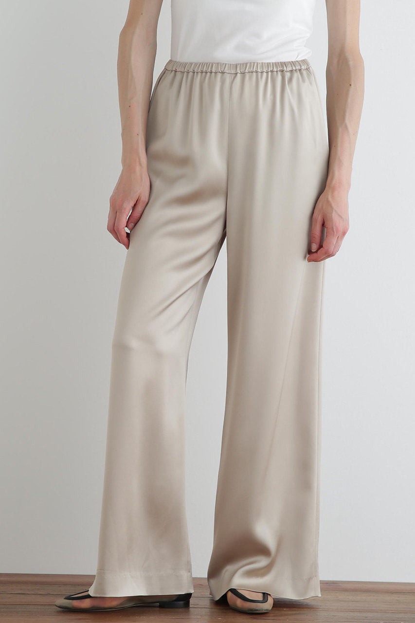 LE PHIL(ル フィル)｜クラシックサテンパンツ/ベージュ の通販