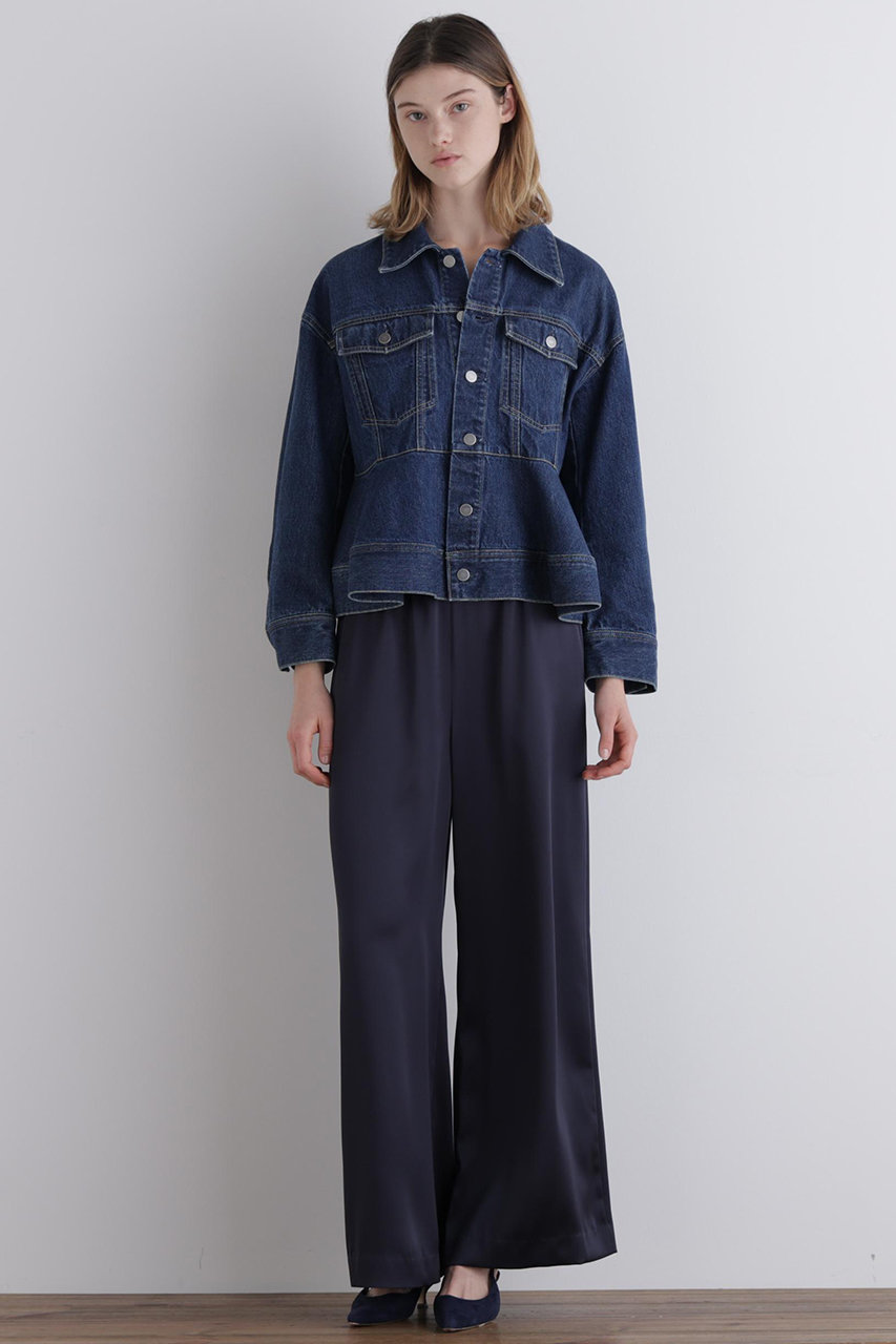 LE PHIL(ル フィル)｜クラシックサテンパンツ/ネイビー の通販