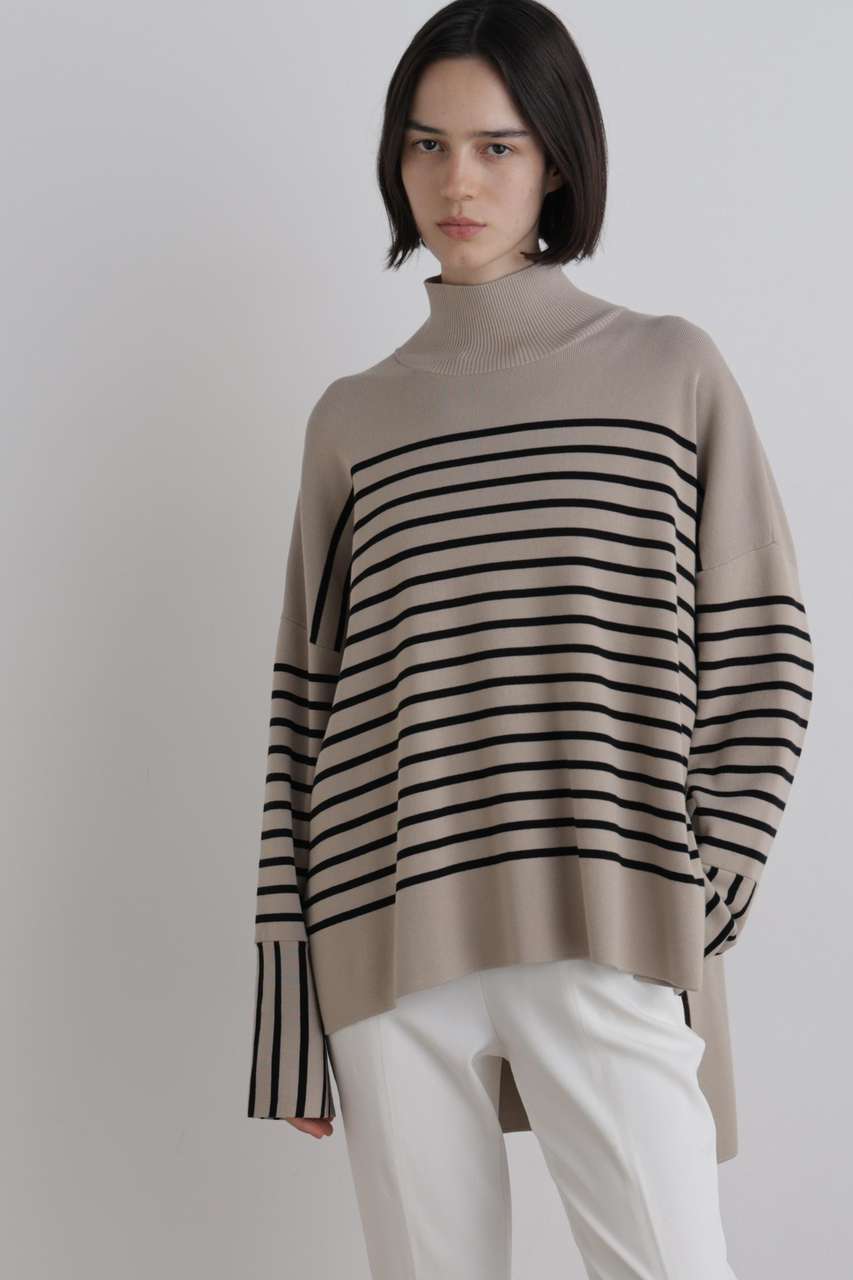 LE PHIL ボーダーニット (ベージュ, F) ル フィル ELLE SHOP