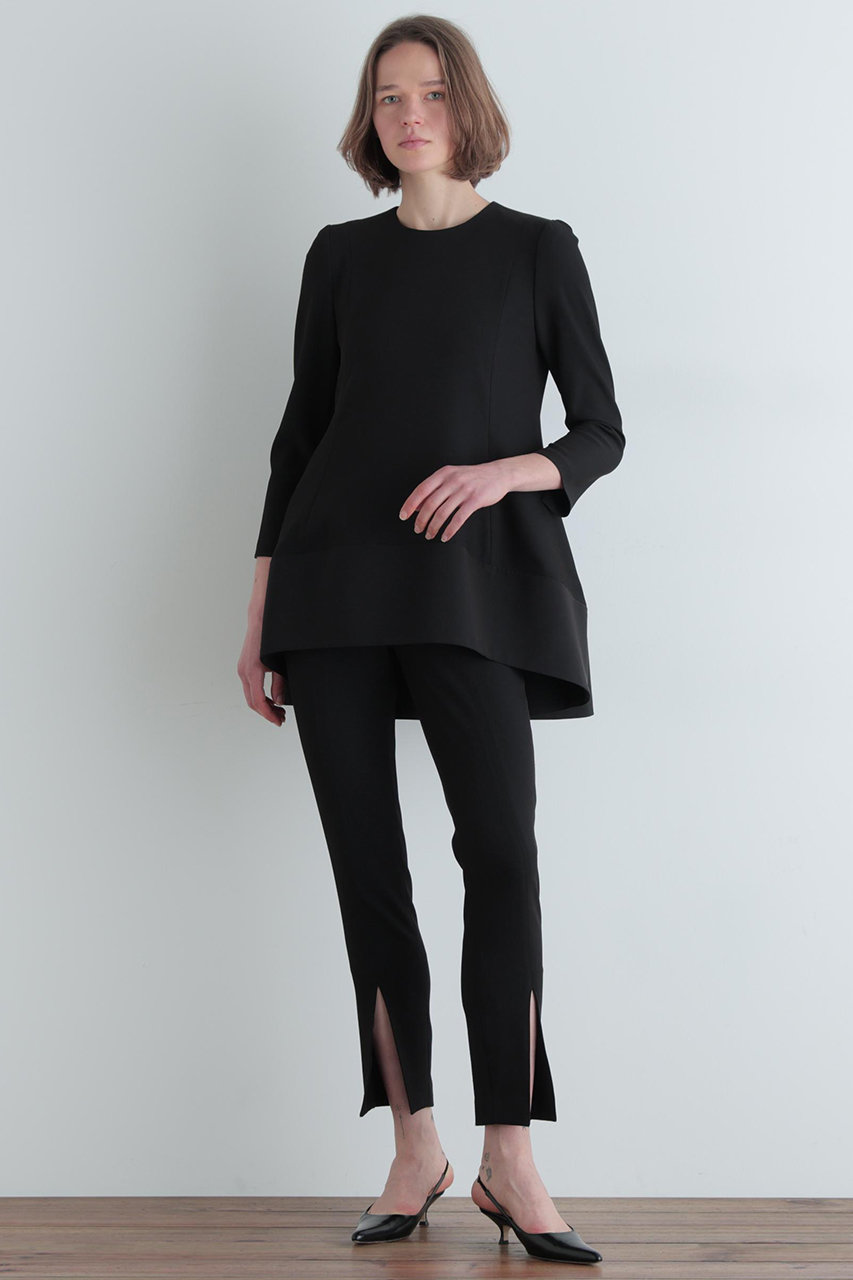 LE PHIL ブラック フレアシャツ LE PHIL(ル フィル)｜【予約販売】2WAYツイルフレアブラウス/ブラック