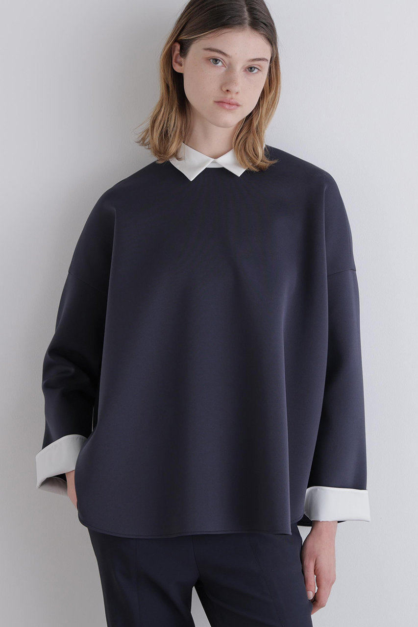 ルフィル le phil スキューバ　ダンボール　ブラウス　ネイビー LE PHIL(ル フィル)｜【予約販売】スキューバーダンボールブラウス