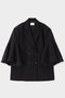 【予約販売】コンフォートダブルクロスフレア袖ジャケット ル フィル/LE PHIL ブラック