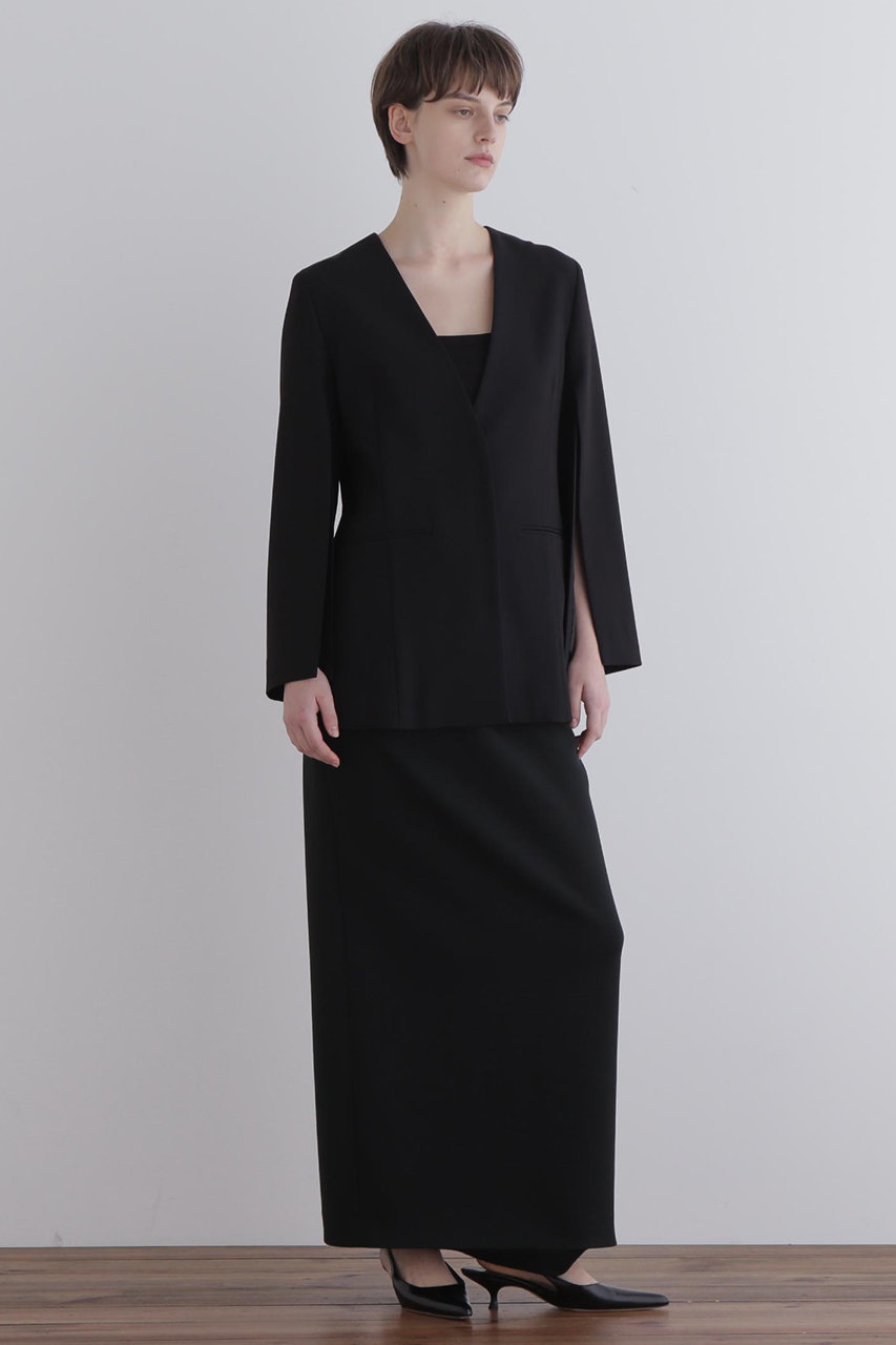 LE PHIL(ル フィル)｜2WAYツイルスリットジャケット/ブラック の通販