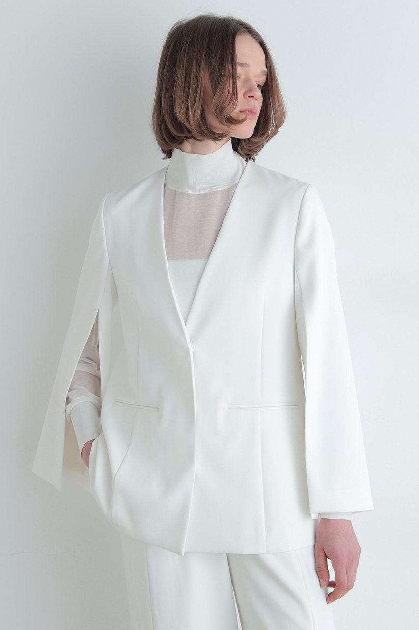 LE PHIL(ル フィル)｜2WAYツイルスリットジャケット/ホワイト の通販