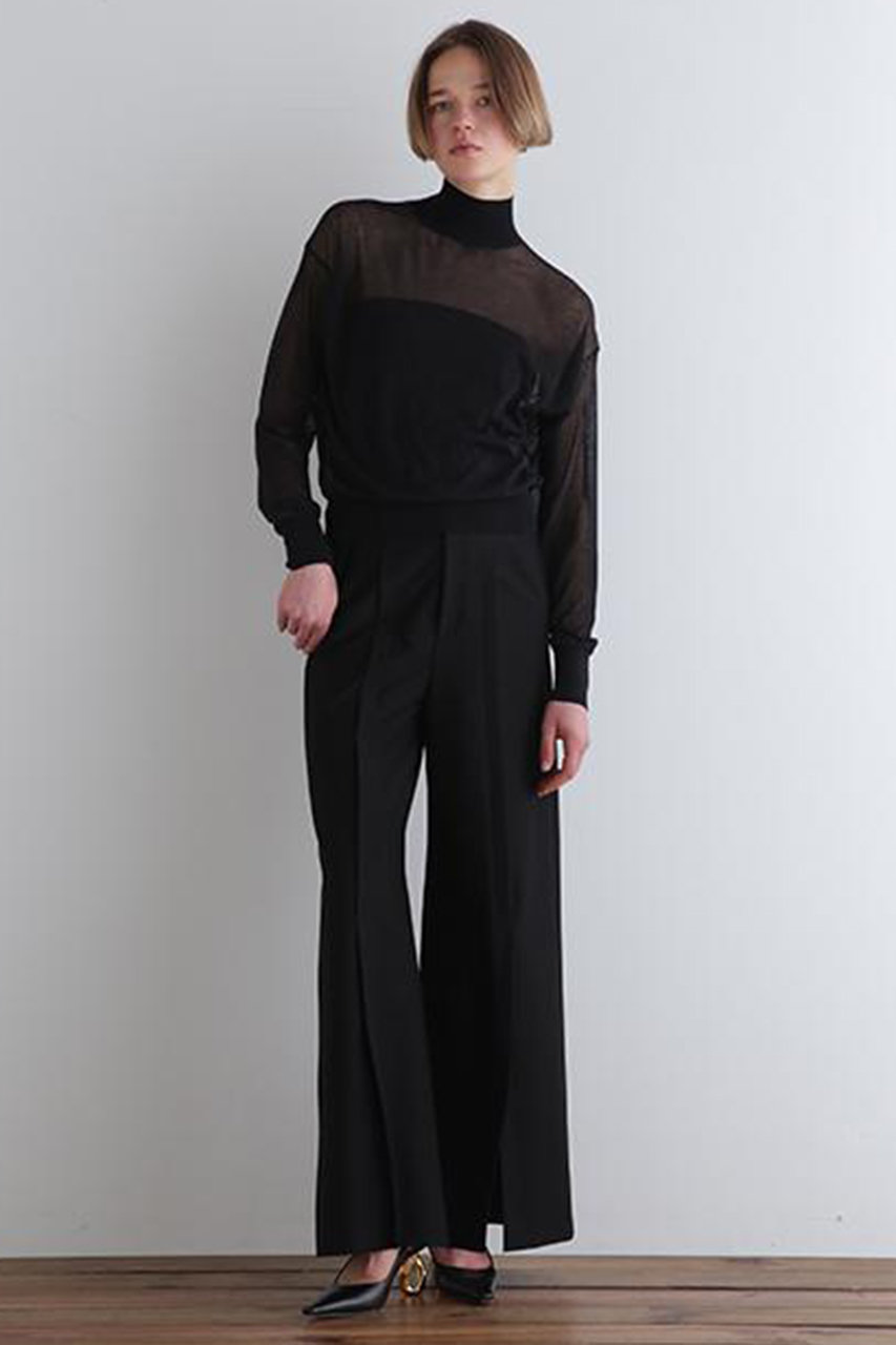 LE PHIL(ル フィル)｜【予約販売】ハイネックシアーニット/ブラック の