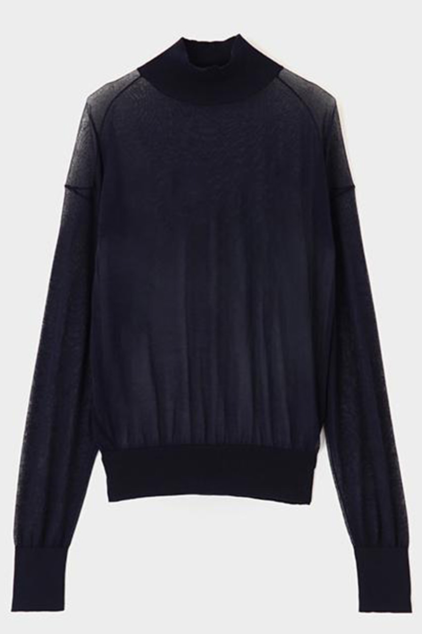 ル フィル/LE PHILの【予約販売】ハイネックシアーニット(ネイビー/5346170228)