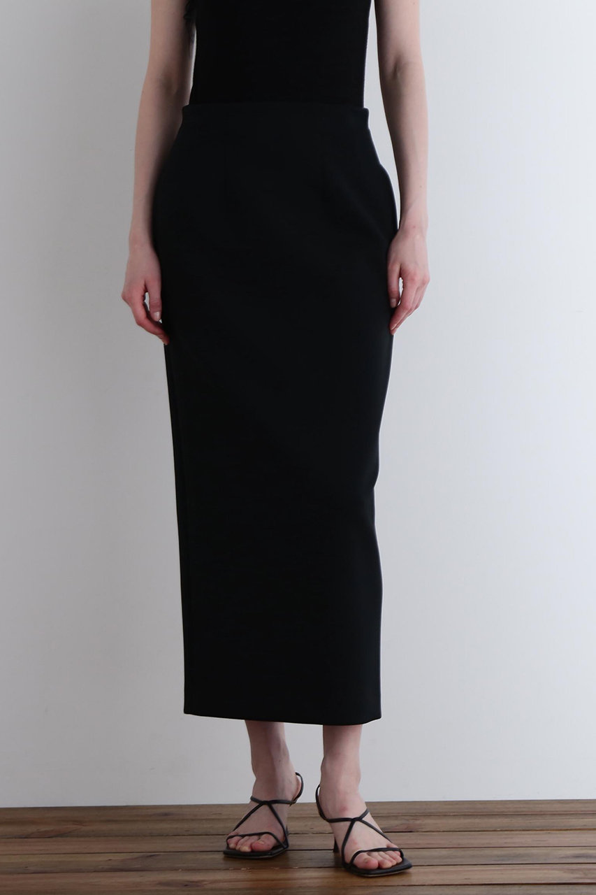 2775Z 新品 ルフィル スキューバジャージースカート ロング 黒 LE PHIL(ル フィル)｜スキューバジャージースカート/ブラック の通販