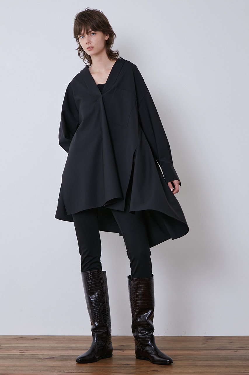 LE PHIL(ル フィル)｜ドライウールブラウス/ブラック の通販｜ELLESHOP