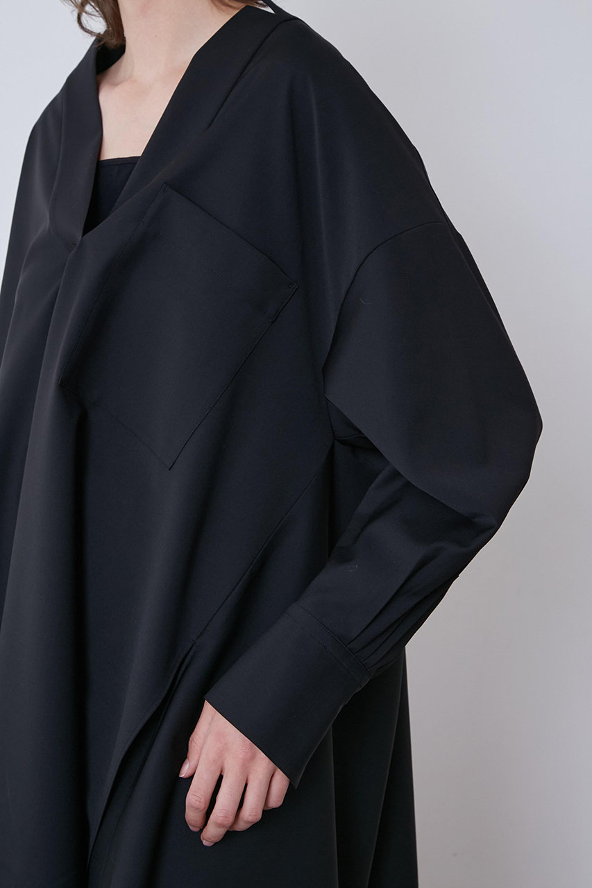 LE PHIL(ル フィル)｜ドライウールブラウス/ブラック の通販｜ELLESHOP