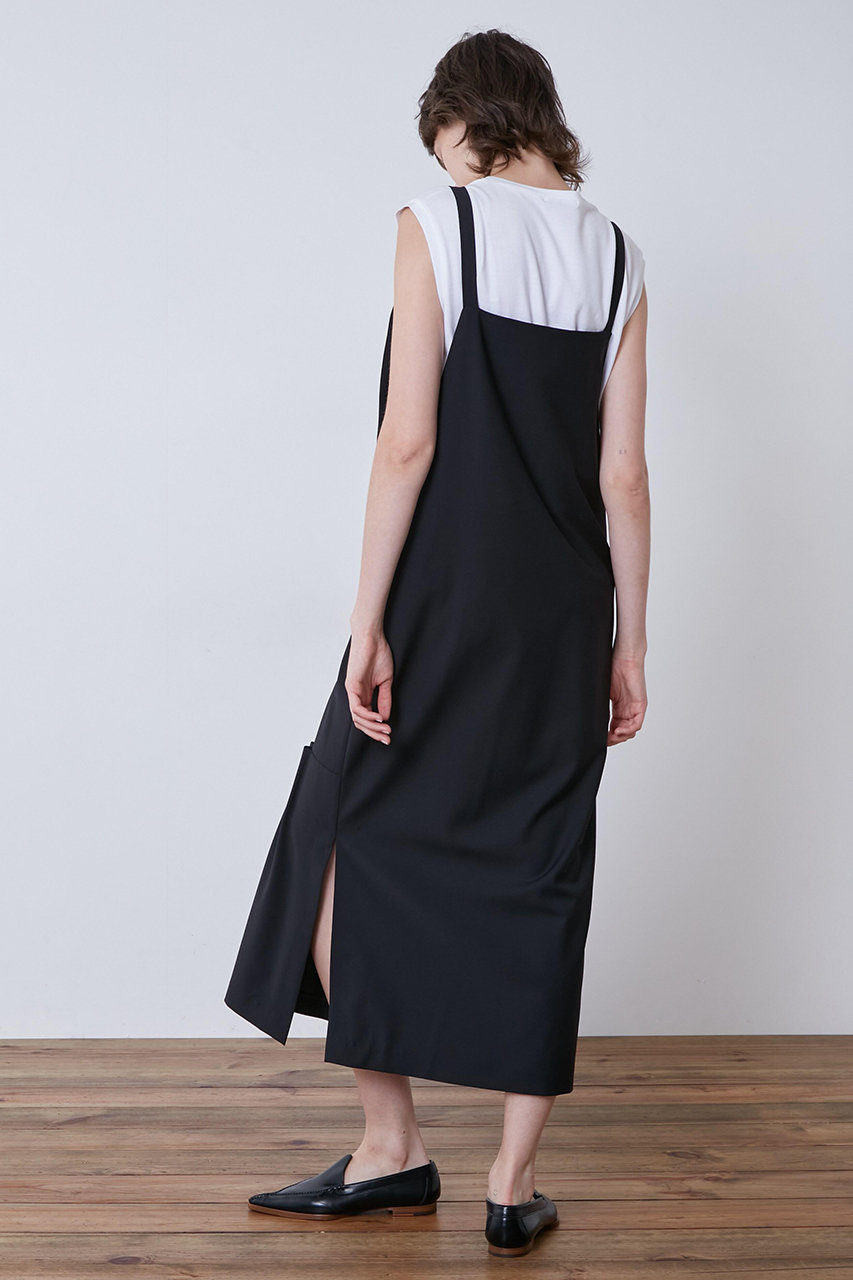 【トトロ】LE PHIL ブラック ドライウール キャミソールドレス LE PHIL(ル フィル)｜《LE PHIL》ドライウールキャミソールドレス