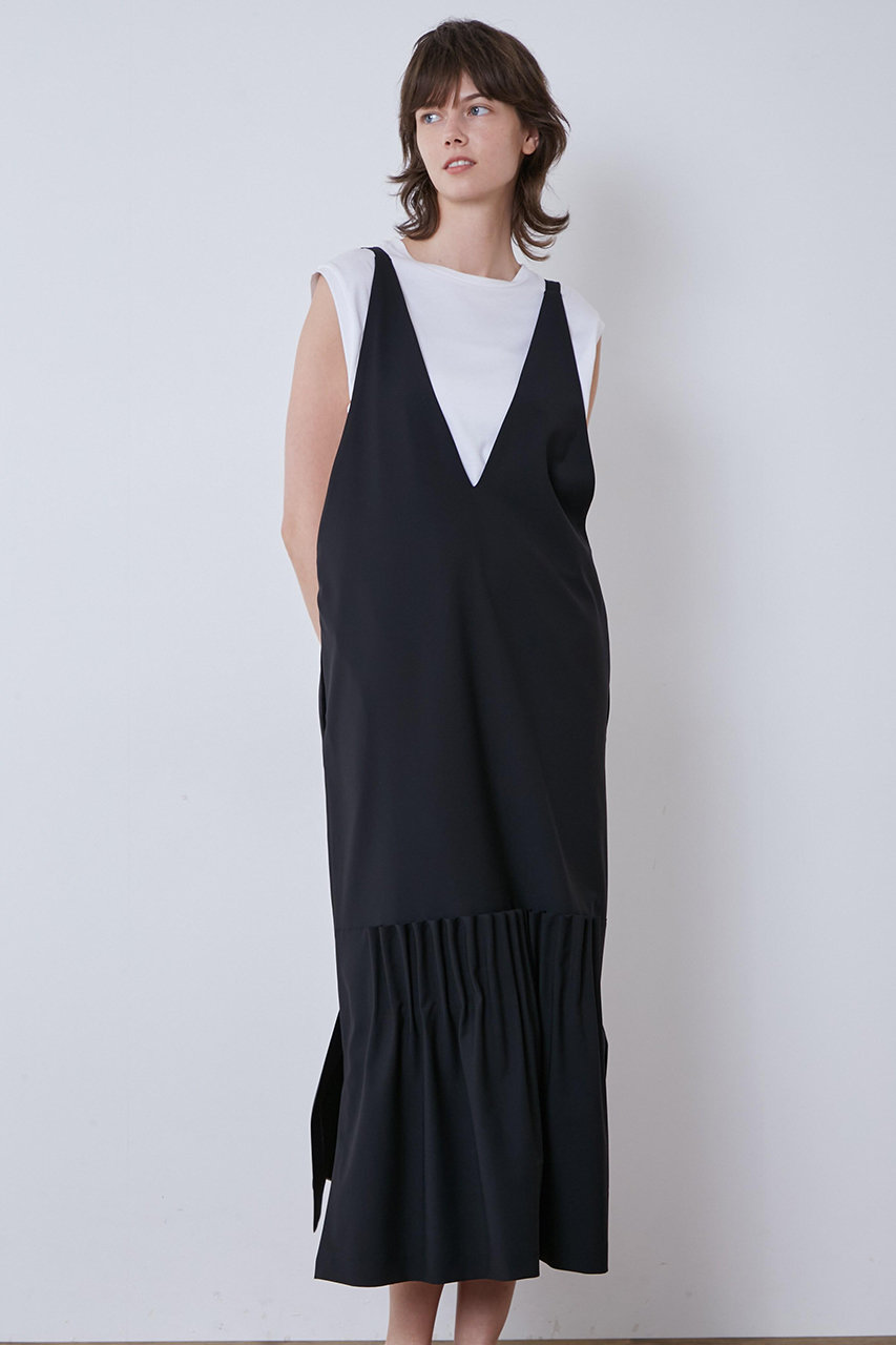 【トトロ】LE PHIL ブラック ドライウール キャミソールドレス LE PHIL(ル フィル)｜《LE PHIL》ドライウールキャミソールドレス