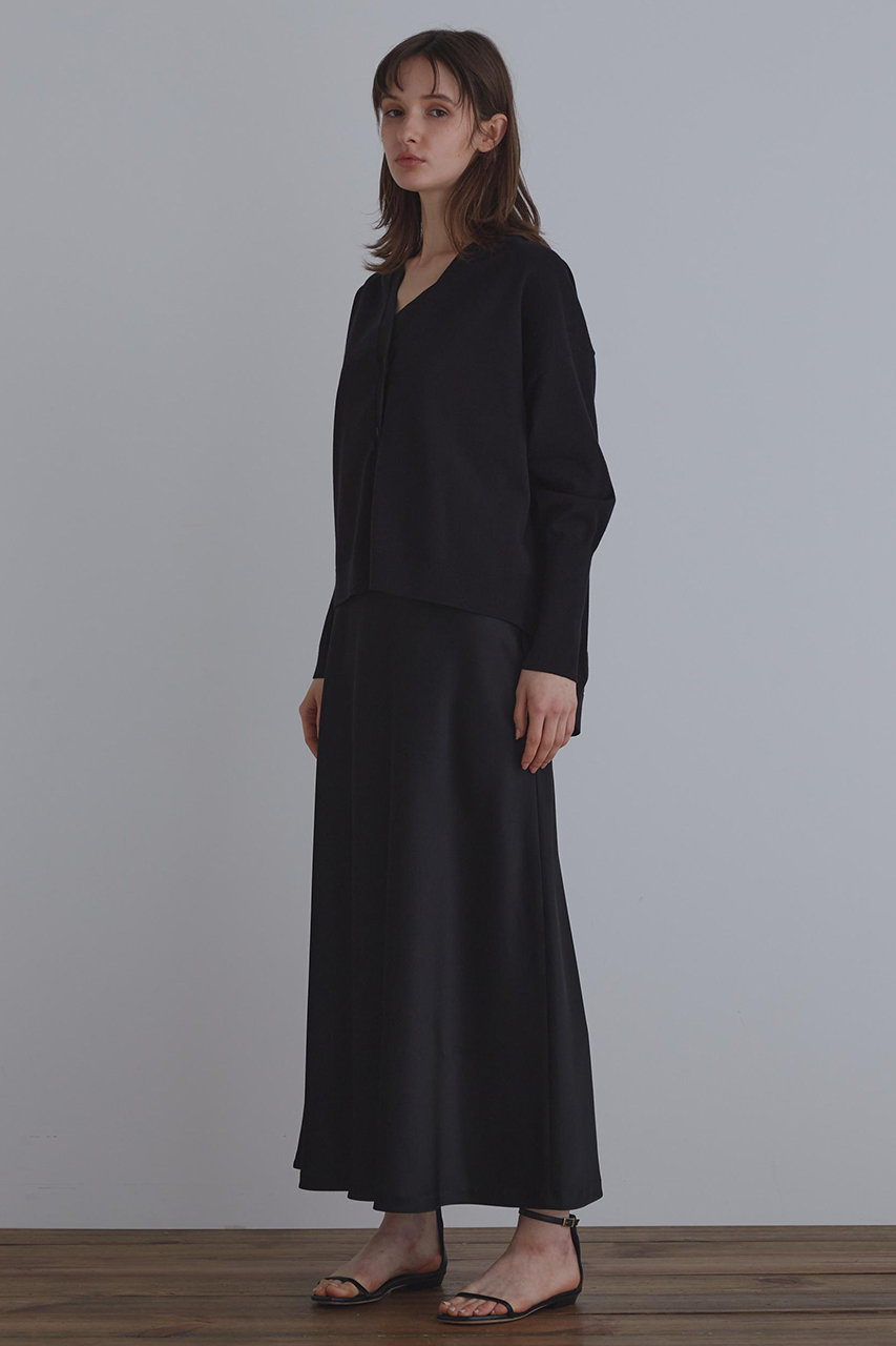 LE PHIL(ル フィル)｜ライトコンパクトカーディガン/ブラック の通販