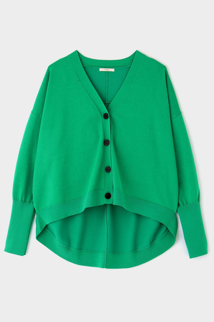 LE PHIL(ル フィル)｜ライトコンパクトカーディガン/グリーン の通販