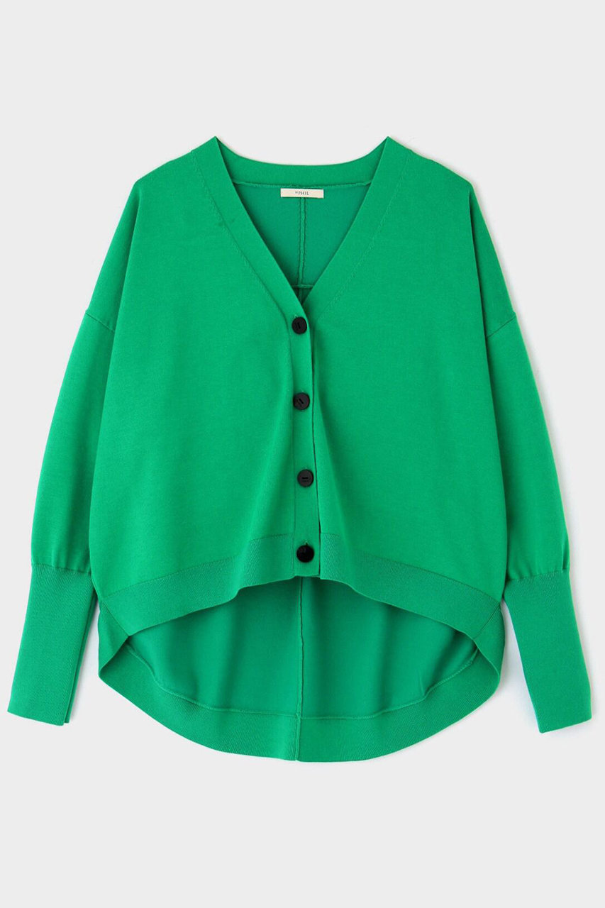 LE PHIL(ル フィル)｜ライトコンパクトカーディガン/グリーン の通販