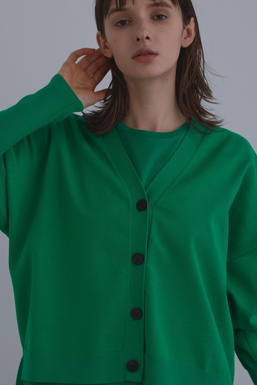 LE PHIL(ル フィル)｜ライトコンパクトカーディガン/グリーン の通販