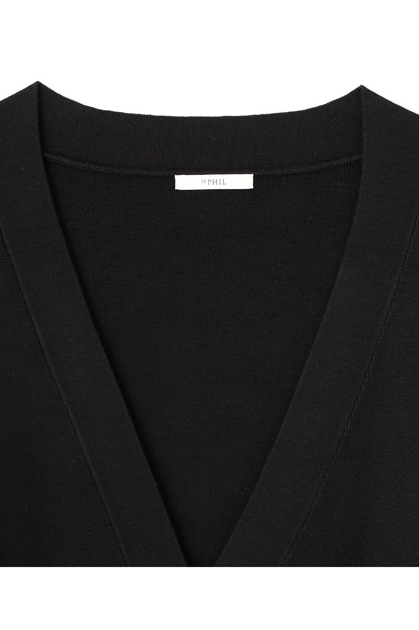 LE PHIL(ル フィル)｜ウールハイゲージカーディガン/ブラック の通販