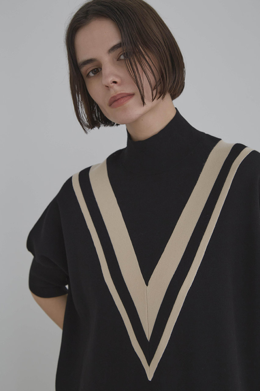 LE PHIL(ル フィル)｜《LE PHIL》ラインオーバーワンピース/ブラック