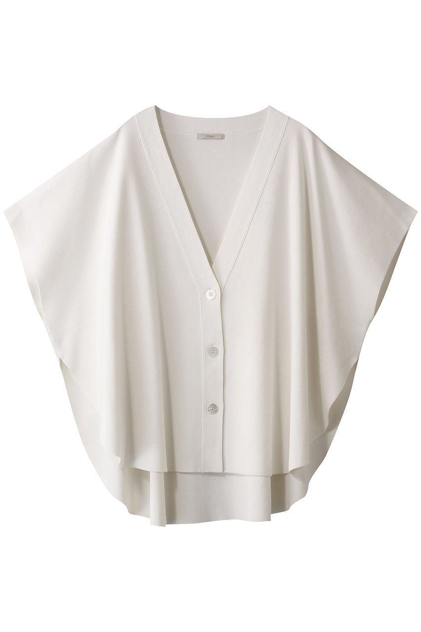 ル フィル/LE PHILのオーバーサイズラウンドヘムジレ(ホワイト/534-5170229)