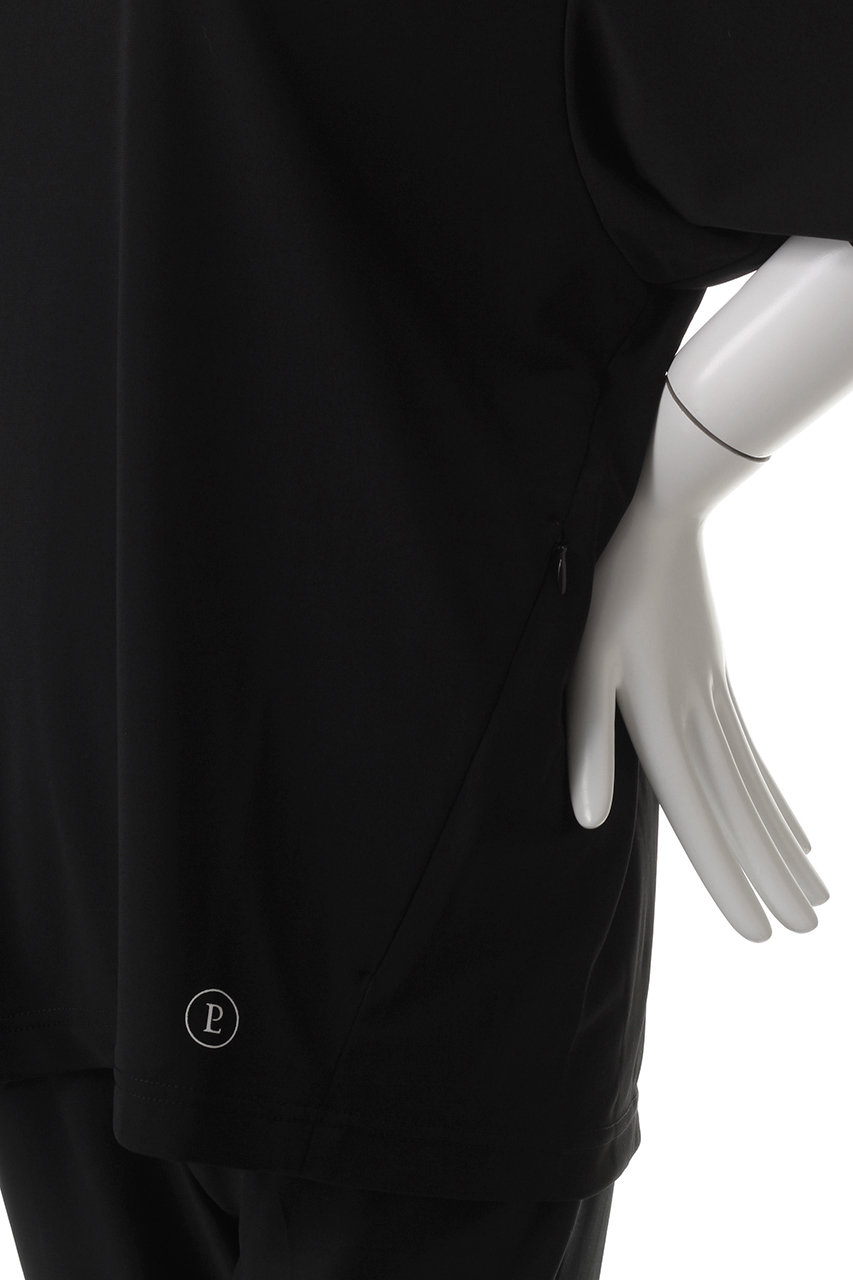 LE PHIL(ル フィル)｜クールタッチモックネックTシャツ/ブラック の