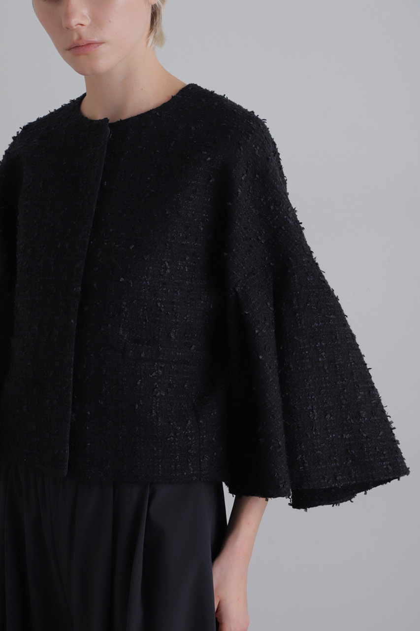 LE PHIL(ル フィル)｜フリンジツィードジャケット/ネイビー の通販