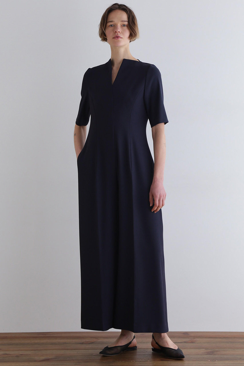 LE PHIL 2WAYツイルハーフスリーブコンビネゾン (ネイビー, 0) ル フィル ELLE SHOP LE PHIL 2WAYツイルハーフスリーブコンビネゾン (ネイビー, 0) ル フィル ELLE SHOP