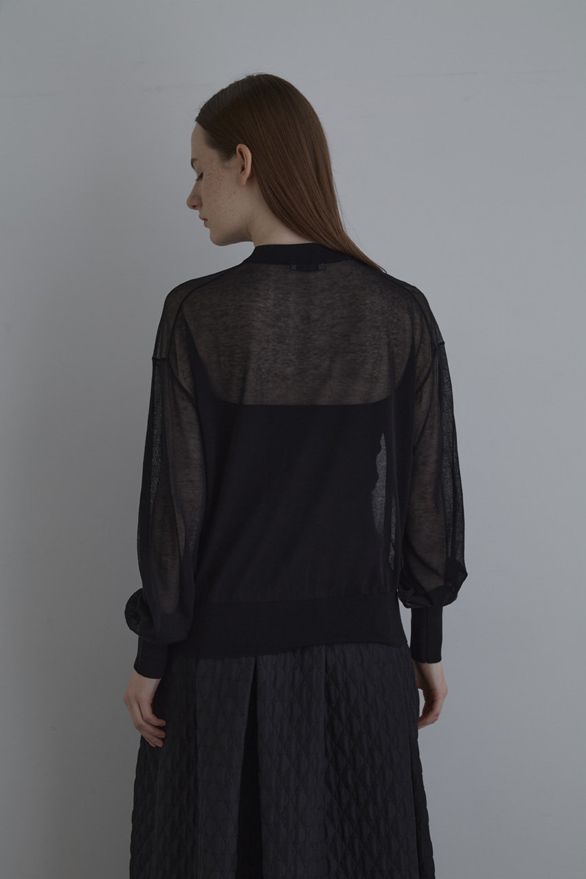 【新品・タグ付】lephil ルフィル シアーパフスリーブニット 新品・タグ付】lephil ルフィル シアーパフスリーブニット シアー