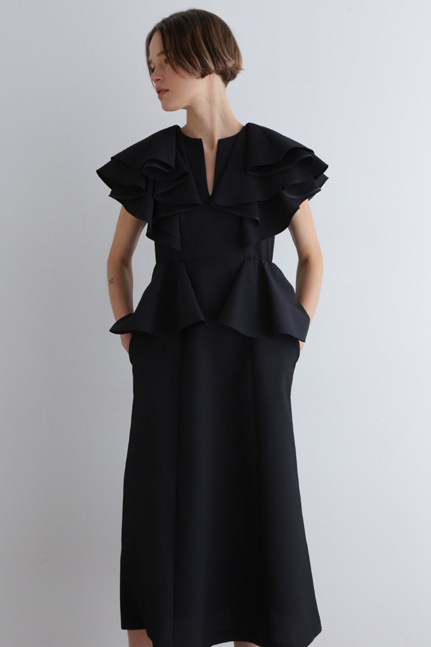 LE PHIL(ル フィル)｜ジャカードワンピース/ブラック の通販｜ELLESHOP