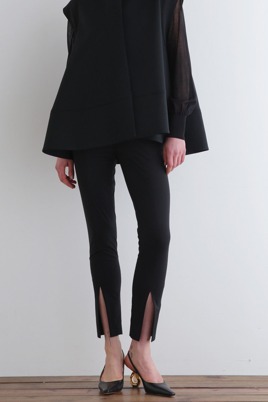 LE PHIL(ル フィル)｜SOLOTEXブロードセンタースリットパンツ/ブラック