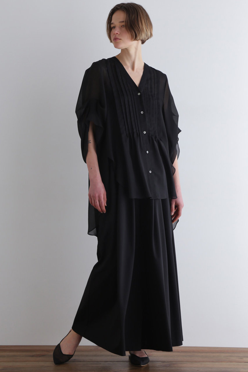 LE PHIL(ル フィル)｜シアータックブラウス/ブラック の通販｜ELLESHOP