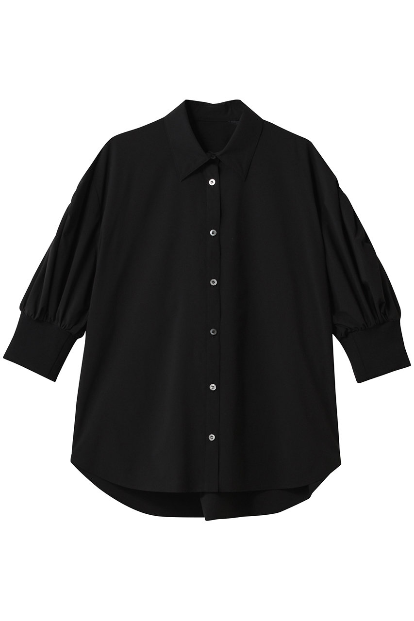 LE PHIL SOLOTEXブロードギャザースリーブブラウス (ブラック, F) ル フィル ELLE SHOP LE PHIL SOLOTEXブロードギャザースリーブブラウス (ブラック, F) ル フィル ELLE SHOP