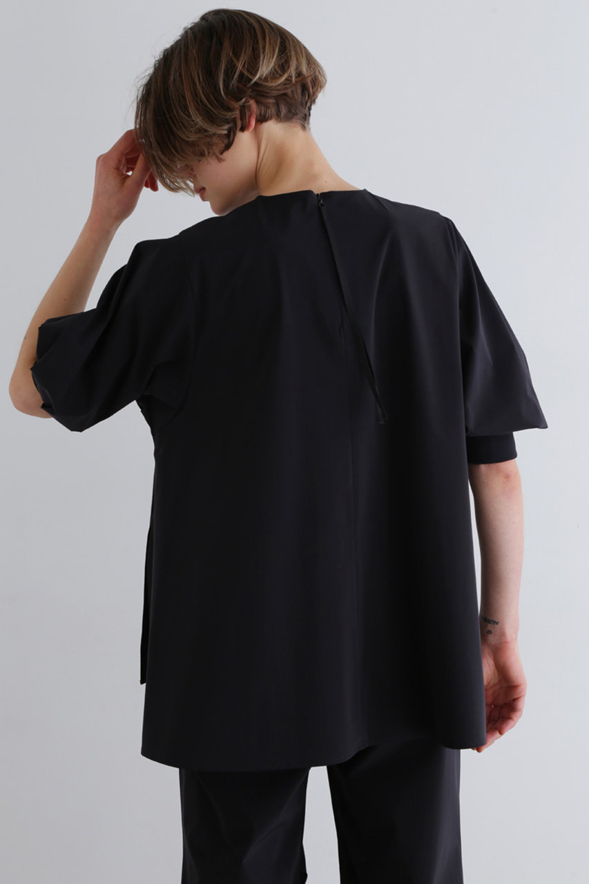 LE PHIL ナイロンコットングログランジレ ブラック レディース 【F】 中古・古着通販】LE PHIL (ル フィル) ストレッチナイロン