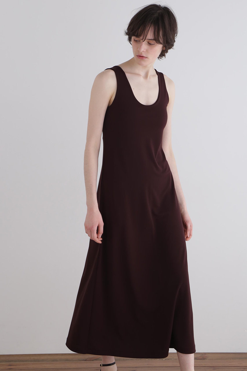 LE PHIL カップインUネックドレス (ブラウン, 0) ル フィル ELLE SHOP LE PHIL カップインUネックドレス (ブラウン, 0) ル フィル ELLE SHOP