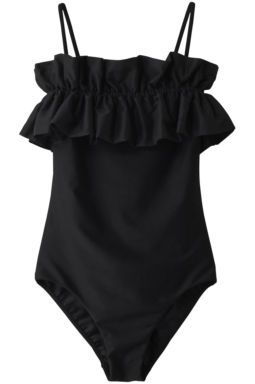 LE PHIL LE PHIL x Reir 限定 取り外しフリル付きワンピース水着 (ブラック, 11(L)) ル フィル ELLE SHOP LE PHIL LE PHIL x Reir 限定 取り外しフリル付きワンピース水着 (ブラック, 11(L)) ル フィル ELLE SHOP