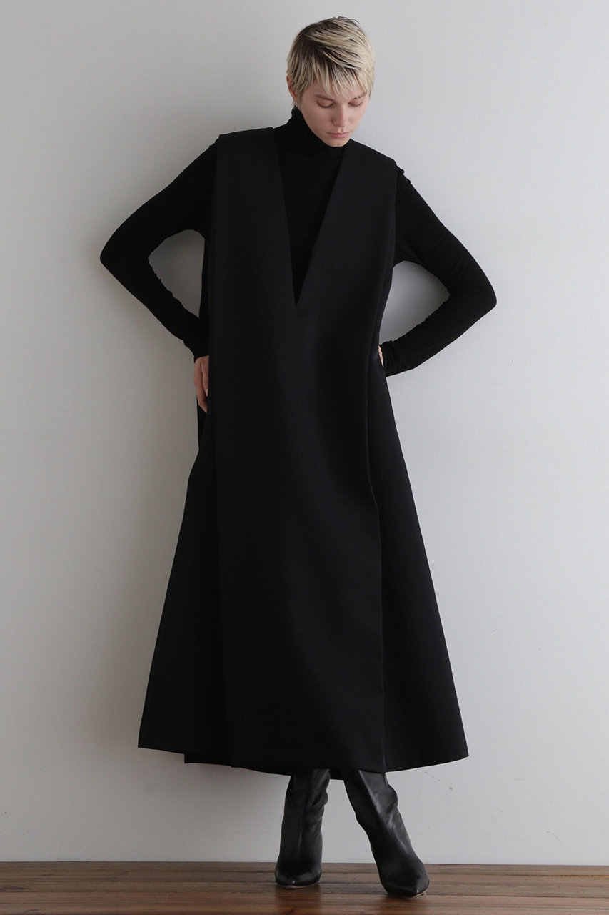 LE PHIL 《LE PHIL》ヘビーツイル裏起毛ワンピース (ブラック, 0) ル フィル ELLE SHOP LE PHIL 《LE PHIL》ヘビーツイル裏起毛ワンピース (ブラック, 0) ル フィル ELLE SHOP