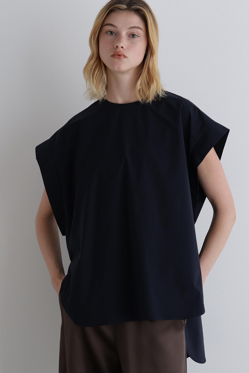 LE PHIL ✴︎SOLTEX フレアブラウス ライトブルー定価28600円美品 LE PHIL ブラウス シャツ SOLOTEXブロードブラウス レディース