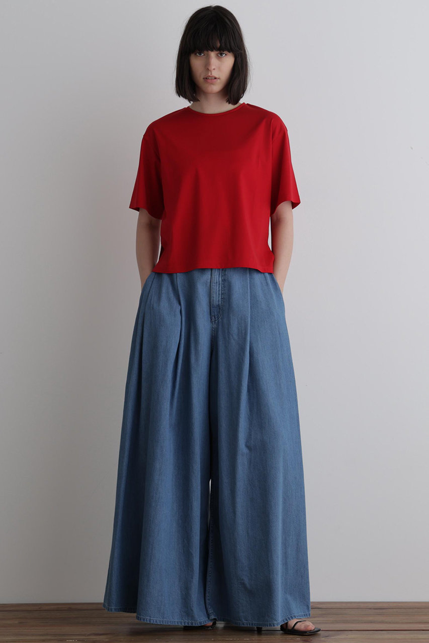 美品　LE PHIL ルフィル ポリエステル　デニム　パンツ　スリット 2WAYツイルフロントスリットパンツ | LE PHIL（ル フィル