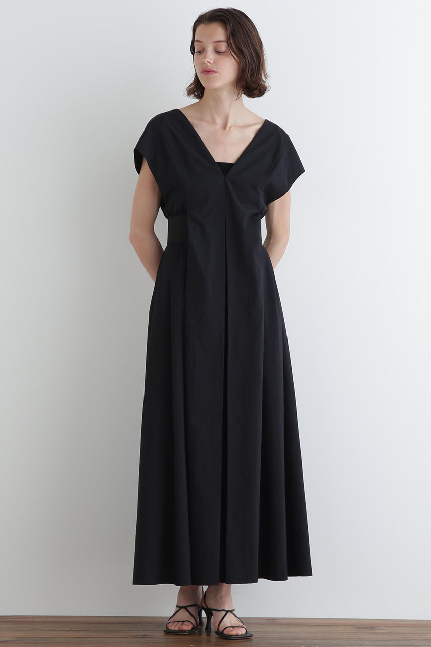 LE PHIL(ル フィル)｜コーデュラタイプライターワンピース/ブラック の