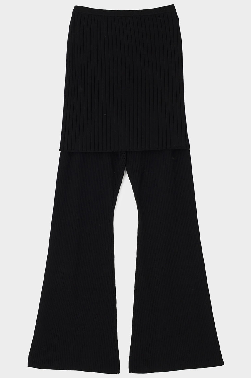 LE PHIL リブニットスカートパンツ (ブラック, 1) ル フィル ELLE SHOP LE PHIL リブニットスカートパンツ (ブラック, 1) ル フィル ELLE SHOP