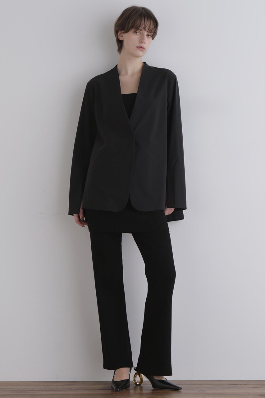 LE PHIL(ル フィル)｜リブニットスカートパンツ/ブラック の通販