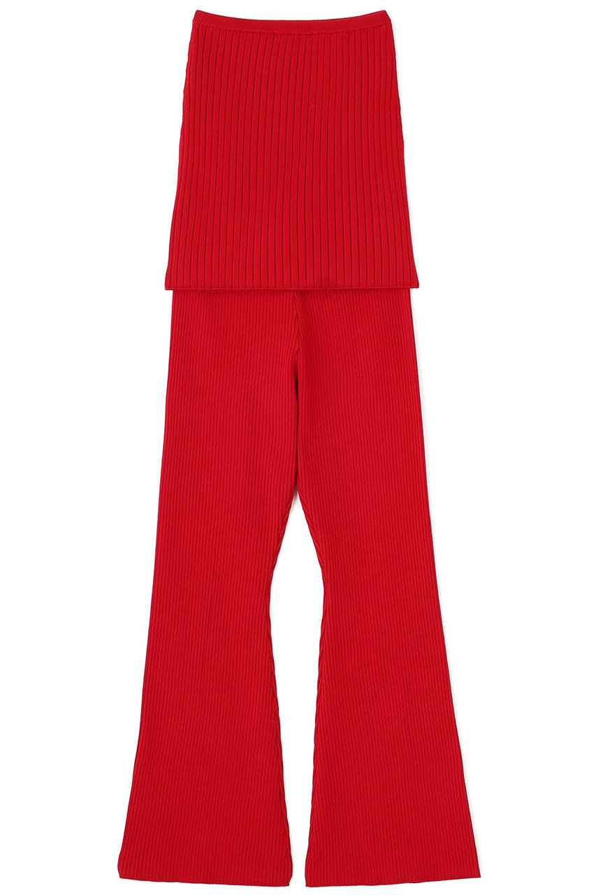 LE PHIL リブニットスカートパンツ (レッド, 0) ル フィル ELLE SHOP LE PHIL リブニットスカートパンツ (レッド, 0) ル フィル ELLE SHOP