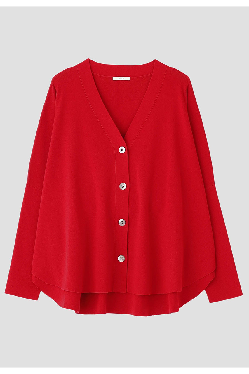 LE PHIL オーバーサイズラウンドヘムカーデ (レッド, F) ル フィル ELLE SHOP LE PHIL オーバーサイズラウンドヘムカーデ (レッド, F) ル フィル ELLE SHOP